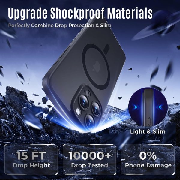 Designed for iPhone 16 Pro Max Case, Compatible with MagSafe, with Privacy Screen Protectors X2, [Camera Protection] [15FT Military Drop Protection] Shockproof Phone Case, 2024, Black - Image 6