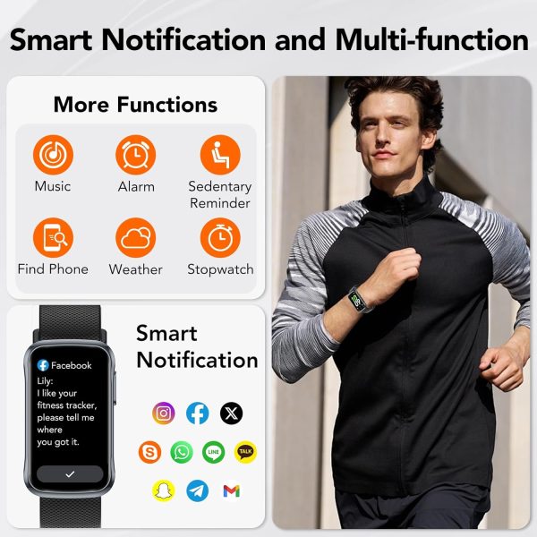 TIMU Fitness Tracker Smart Watch with 24/7 Heart Rate Sleep Monitor, IP68 Waterproof Fitness Watch, Step Calorie Counter Activity Trackers and Smartwatches for Android/iOS, Pedometer for Women Men - Image 2