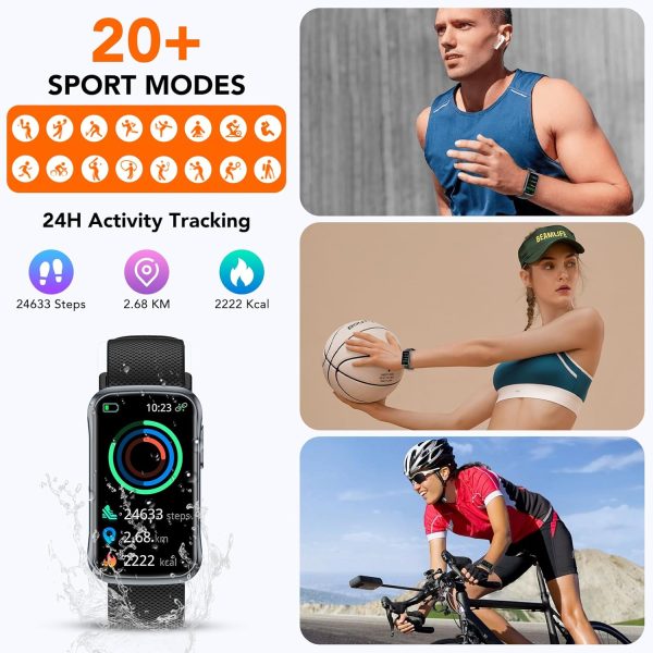 TIMU Fitness Tracker Smart Watch with 24/7 Heart Rate Sleep Monitor, IP68 Waterproof Fitness Watch, Step Calorie Counter Activity Trackers and Smartwatches for Android/iOS, Pedometer for Women Men - Image 4